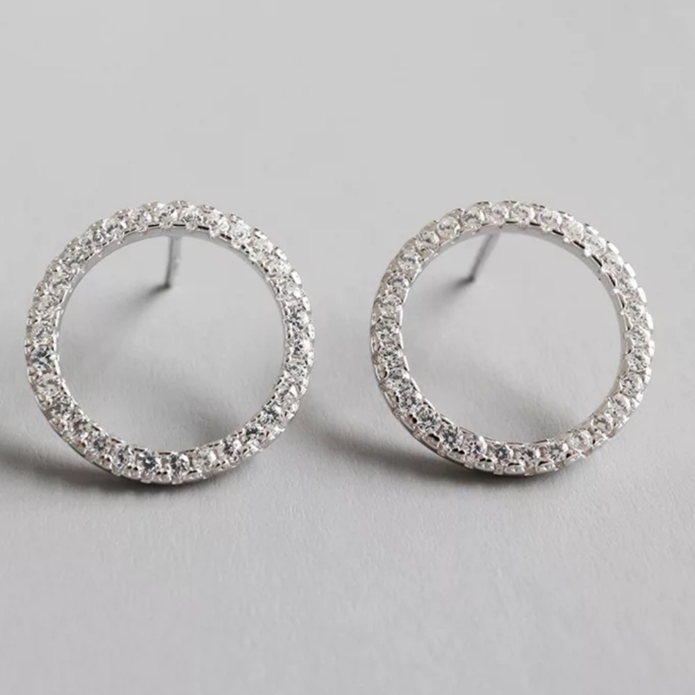 🌟 Sterling Silver 925 Circles Earrings